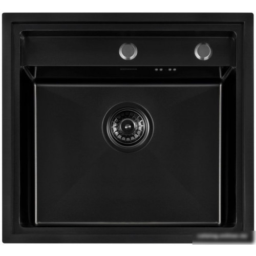 Кухонная мойка ARFEKA ECO AR 520*490, дозатор Black PVD Nano