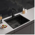 Кухонная мойка ARFEKA Eco AR 600*500 Black PVD Nano Decor Volcanic Rock