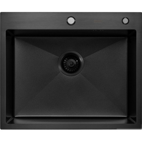 Кухонная мойка ARFEKA Eco AR 600*500 Black PVD Nano Decor Volcanic Rock