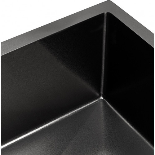 Кухонная мойка ARFEKA Eco AR 600*500 Black PVD Nano Decor Volcanic Rock