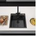 Кухонная мойка ARFEKA Eco AR 500*500 Black PVD Nano Decor Volcanic Rock