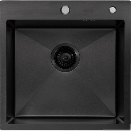 Кухонная мойка ARFEKA Eco AR 500*500 Black PVD Nano Decor Volcanic Rock
