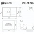 Кухонная мойка Practik PR-M 735-001 (белый камень)