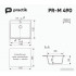 Кухонная мойка Practik PR-M 490-002 (слоновая кость)