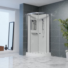 Душевая кабина RGW AN-208 381320800-12 100x100 (хром-матовый/прозрачное стекло)