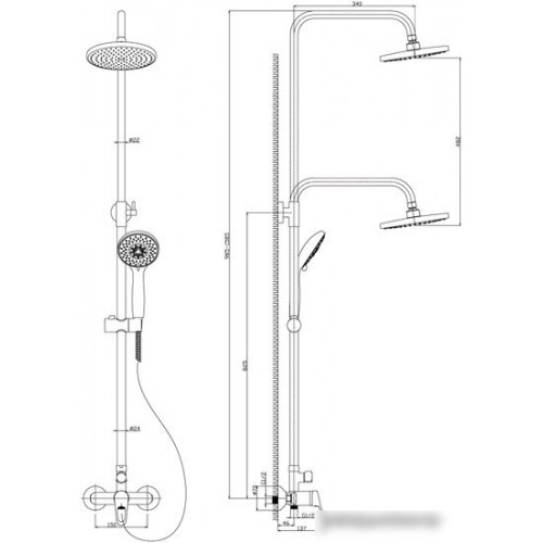 Душевая система Rossinka Silvermix B35-45
