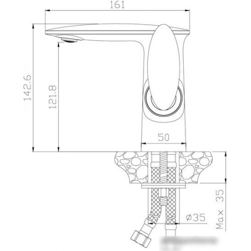 Смеситель Rossinka Silvermix RS30-11W (белый/золотой)