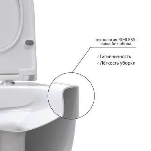 Унитаз Berges Wasserhaus Floe Rimless + Floe Slim SO 082121