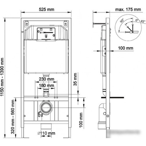Инсталляция для унитаза Berges Wasserhaus Novum L5 040215
