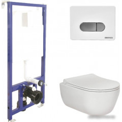 Унитаз подвесной Berges Wasserhaus Ego Rimless + Toma Slim SO + Novum525 + D7 047237