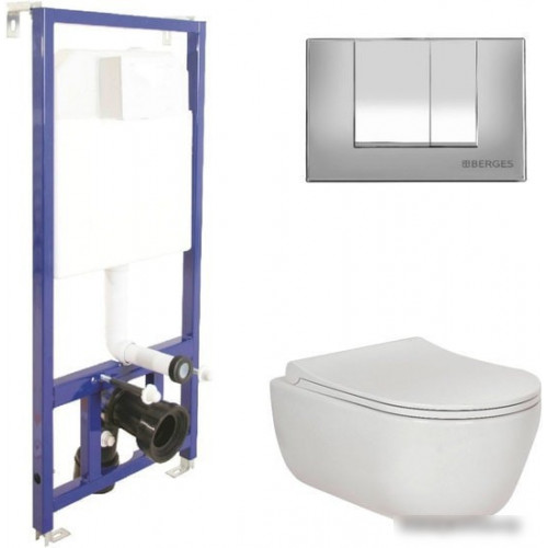 Унитаз Berges Wasserhaus Ego Rimless + Toma Slim + Novum525 + S3 047243