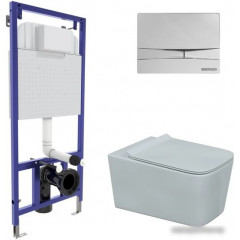 Унитаз Berges Wasserhaus Floe Rimless + Floe Slim SO + Novum525 + F3 043223
