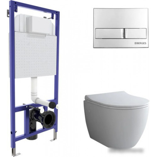 Унитаз Berges Wasserhaus Okus + Toma Slim SO + Novum525 + L3 043205