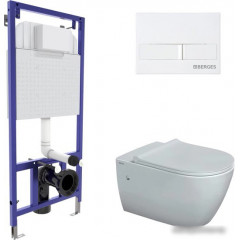 Унитаз Berges Wasserhaus Mascon Rimless + Toma Slim SO + Novum525 + L1 043266