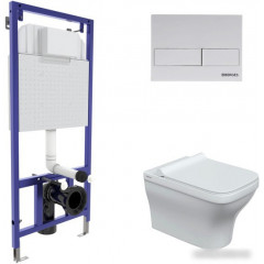 Унитаз подвесной Berges Wasserhaus Strati Rimless + Strati Slim SO + Novum 525 + L4 042455