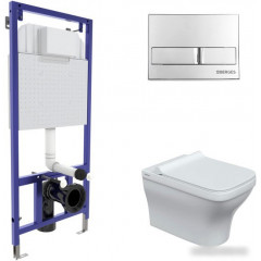 Унитаз подвесной Berges Wasserhaus Strati Rimless + Strati Slim SO + Novum 525 + L3 042448