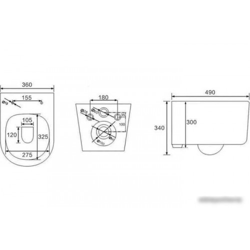 Унитаз Berges Wasserhaus Ventas Rimless 043238 (с сиденьем)