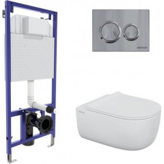 Унитаз Berges Wasserhaus Ego XL Rimless 043302 (с сиденьем)