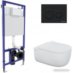 Унитаз подвесной Berges Wasserhaus Ego XL Rimless + Okus Slim SO + Novum525 + O5 043303