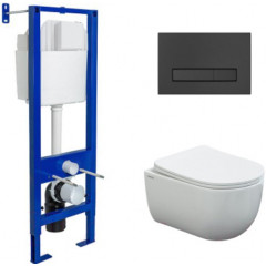 Унитаз Berges Wasserhaus Atom 043306 (с сиденьем и кнопкой смыва)