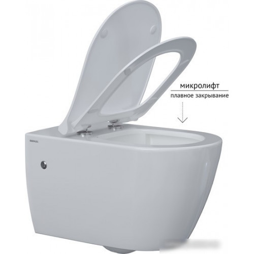 Унитаз подвесной Berges Wasserhaus Mascon Rimless + Okus Slim SO + Atom Line 410 043352