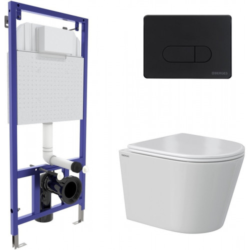 Унитаз подвесной Berges Wasserhaus Vita Rimless 043376 (с сиденьем)
