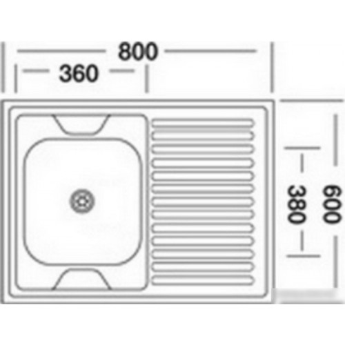 Кухонная мойка Kromevye EC 220 D (чаша справа)