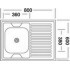 Кухонная мойка Kromevye EC 220 D (чаша справа)