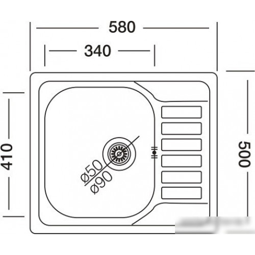 Кухонная мойка Kromevye Triton EC 196 D