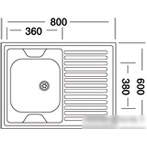 Кухонная мойка Kromevye EC 220 D