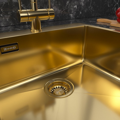 Кухонная мойка ZorG ZRN 5055 Premium PVD Gold