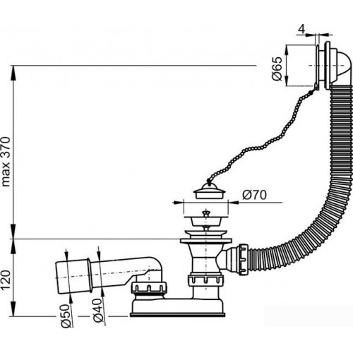 Сифон Alcaplast A501