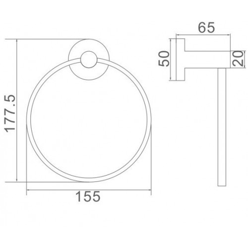 Держатель для полотенца Ledeme L71704B