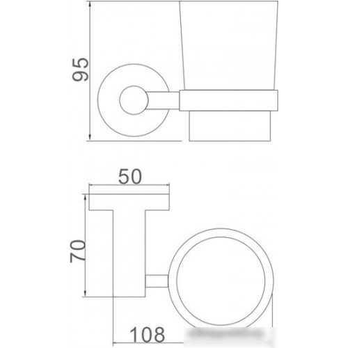 Стакан для зубной щетки и пасты Ledeme L71706B