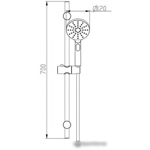 Душевой гарнитур Bravat Source D171BW-ENG