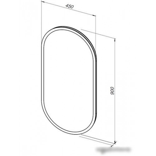 Aquanet Зеркало Монте 45x90 Led 288969
