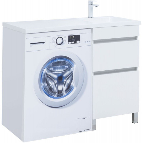 Aquanet Тумба с умывальником Вега 110 R 332266 (белый глянец)