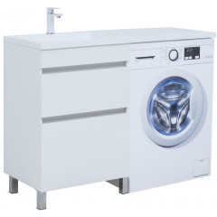 Aquanet Тумба с умывальником Вега 120 L 332416 (белый глянец)
