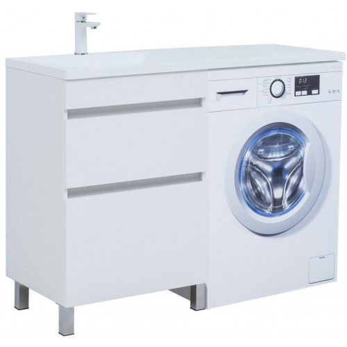 Aquanet Тумба с умывальником Вега 120 L 332416 (белый глянец)