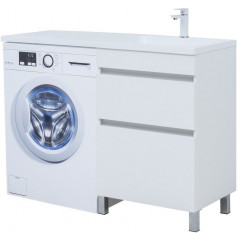 Aquanet Тумба с умывальником Вега 120 R 332417 (белый глянец)