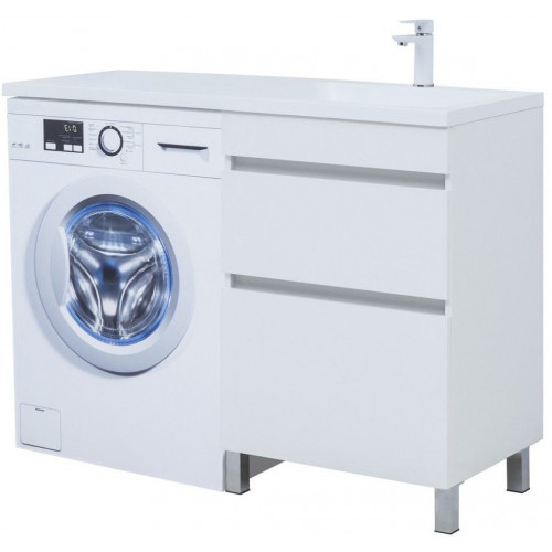 Aquanet Тумба с умывальником Вега 120 R 332417 (белый глянец)