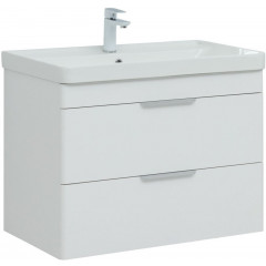 Aquanet Тумба с умывальником Ирис new 80 312431 (белый глянец)
