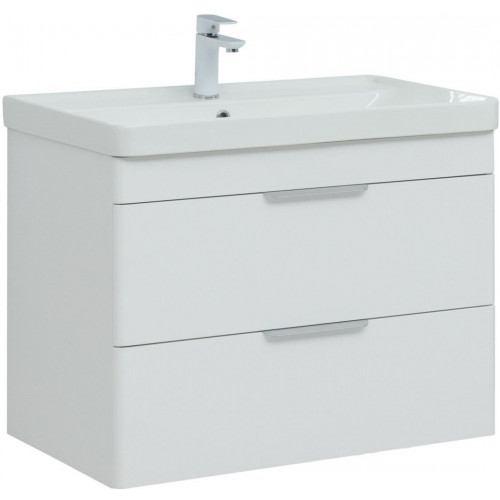 Aquanet Тумба с умывальником Ирис new 80 312431 (белый глянец)