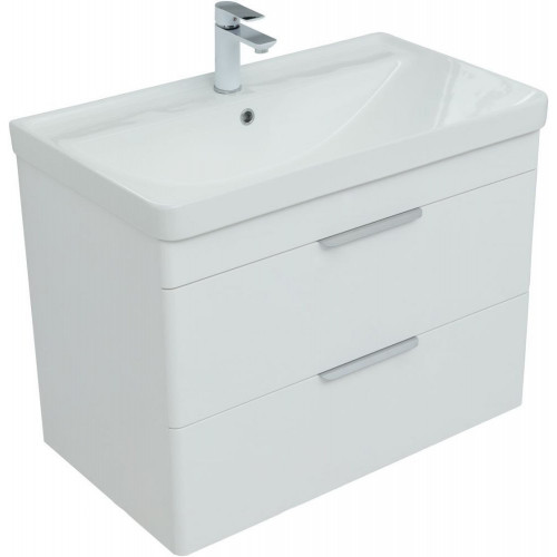 Aquanet Тумба с умывальником Ирис new 80 312431 (белый глянец)