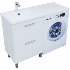 Aquanet Тумба с умывальником Ирис New 120 L 332258 (белый глянец)