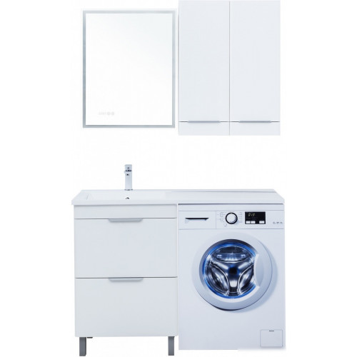 Aquanet Тумба с умывальником Ирис New 120 L 332258 (белый глянец)