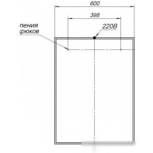 Aquanet Зеркало Nova Lite 60 242620 (белый глянец)