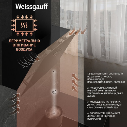 Кухонная вытяжка Weissgauff Lyra BL