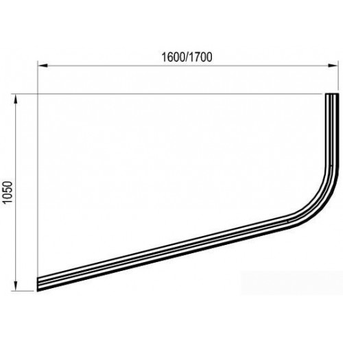 Экран под ванну Ravak A Chrome 170x105 L CZA3100A00