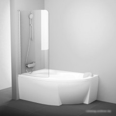 Шторка Ravak Rosa CVSK1 140/150 (серебристый/прозрачное) левая